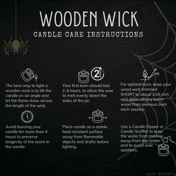 Vampire Kisses Crackling Wooden Wick Candle: Damp Woods Pumpkin Patchouli Scent - Picture 9 of 10